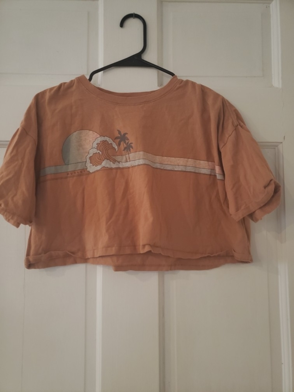 Hurley Rust Orange Cropped Graphic Tee
